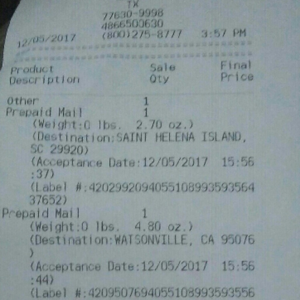 Proof of shipping